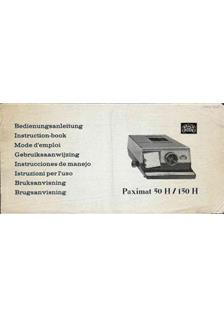 Braun Paximat 150 manual. Camera Instructions.
